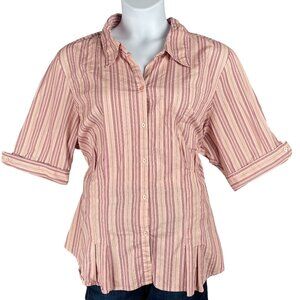 Lane Bryant Top Womens Size 22/24 Work Office Capsule Minimal Metallic Staple Ba